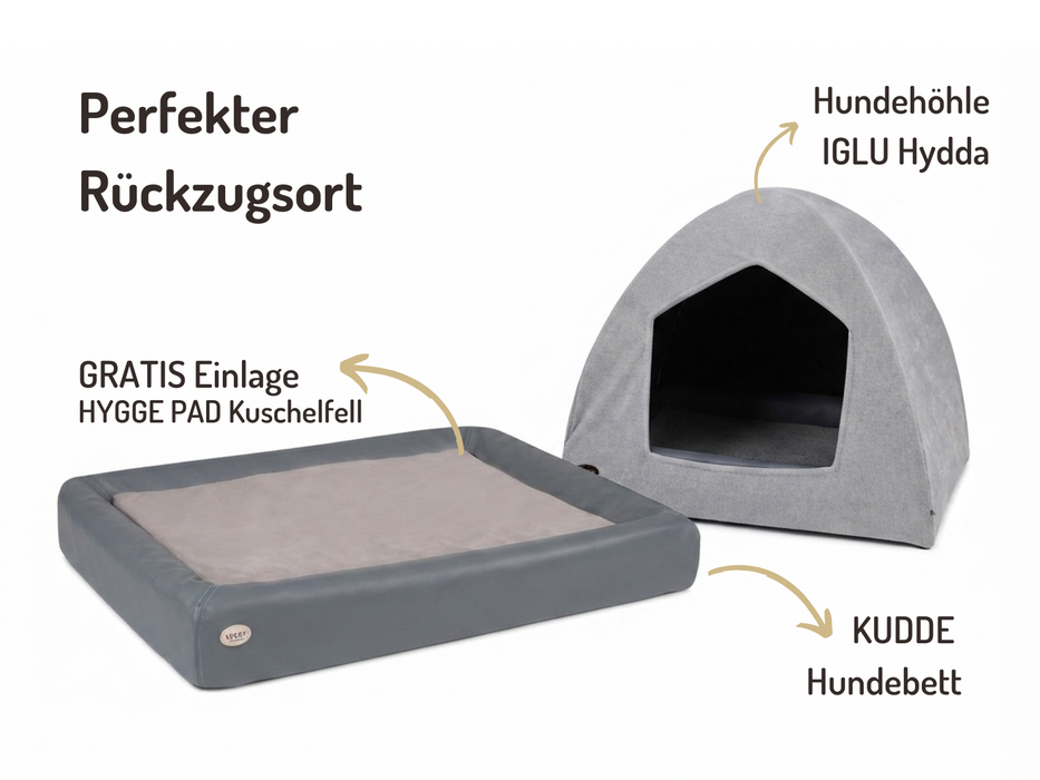 Hundehöhlen-Bundle | KUDDE + Iglu Hydda
