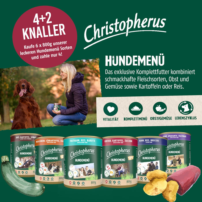 Christopherus Menu AKTION 4 + 2 Dosen gratis