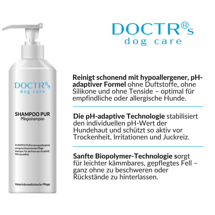 SHAMPOO PUR - Pflegeshampoo für Hunde