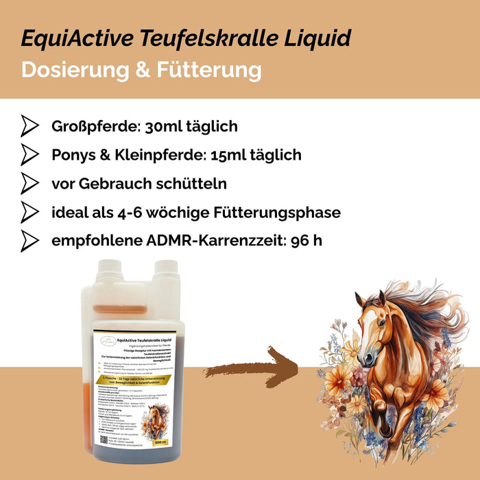EquiActive Teufelskralle Liquid – Teufelskralle Pferd flüssig 1000 ml