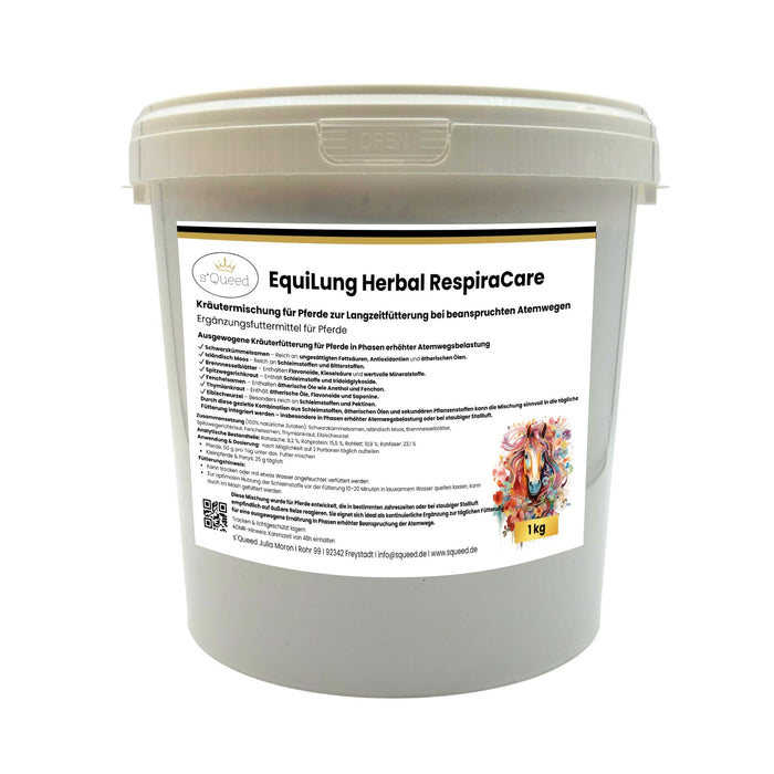 EquiLung Herbal RespiraCare – Kräutermischung für Pferde zur Langzeitfütterung bei beanspruchten Atemwegen