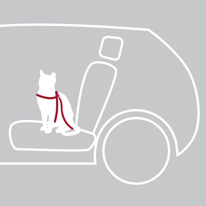 Auto-Katzengeschirr, rot