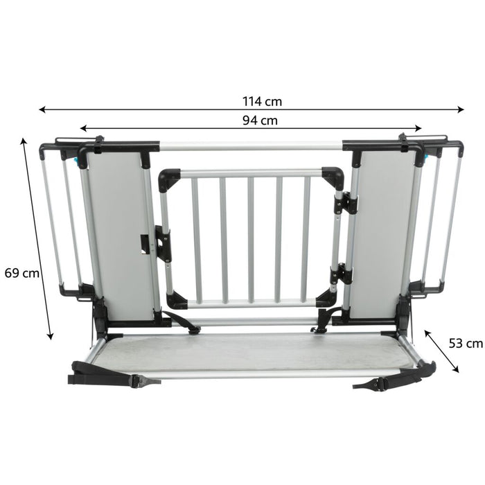 Universal-Heckgitter, hellgrau/silber