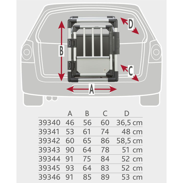 Transportbox, Aluminium, hellgrau/silber
