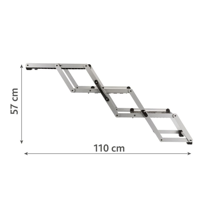 3-stufige Falt-Treppe, Aluminium/Kunststoff/TPR