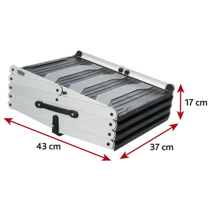 4-stufige Falt-Treppe, Aluminium/Kunststoff/TPR