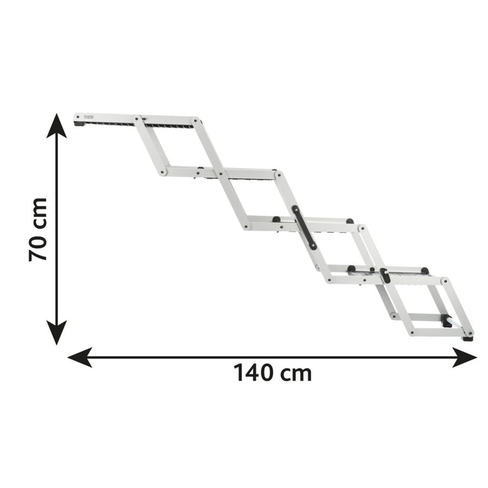 4-stufige Falt-Treppe, Aluminium/Kunststoff/TPR