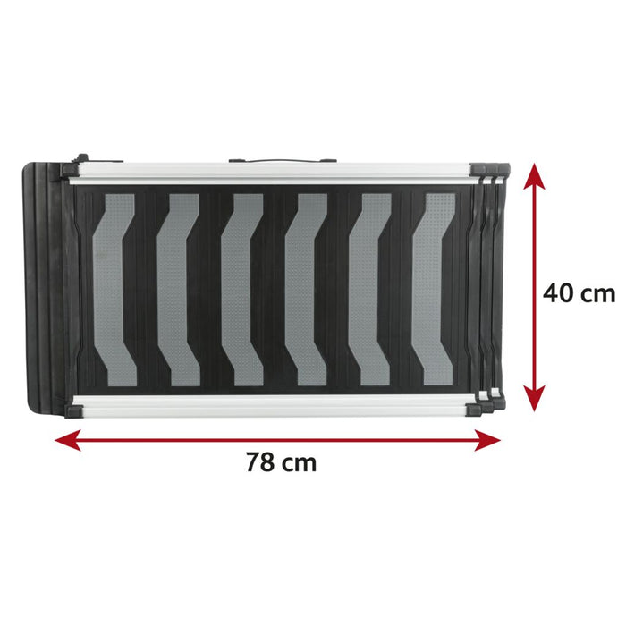 3-fach Teleskop-Rampe, Aluminium/TPR, 6,8 kg, schwarz/grau