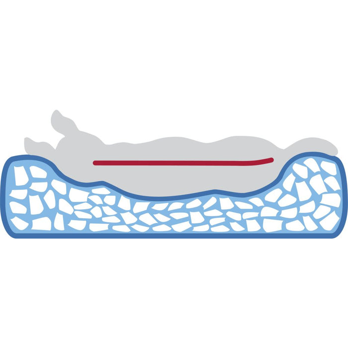 Vital Bett Bendson, eckig, dunkelgrau/hellgrau