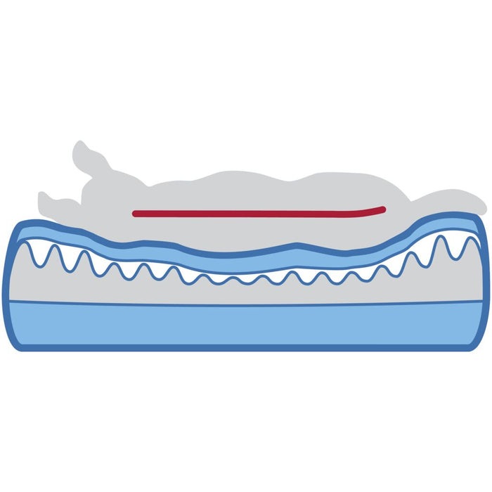 Vital Bett Lino, oval, schwarz/grau