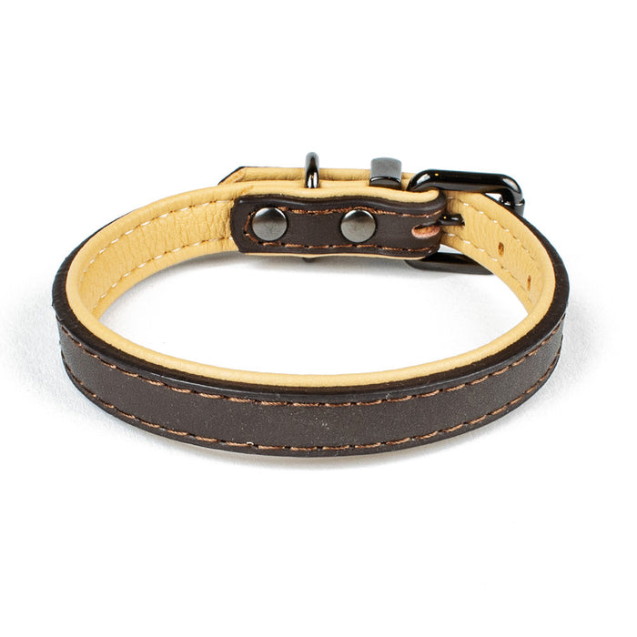 Tierluxe Klassiker - Premium Leder Hundehalsband