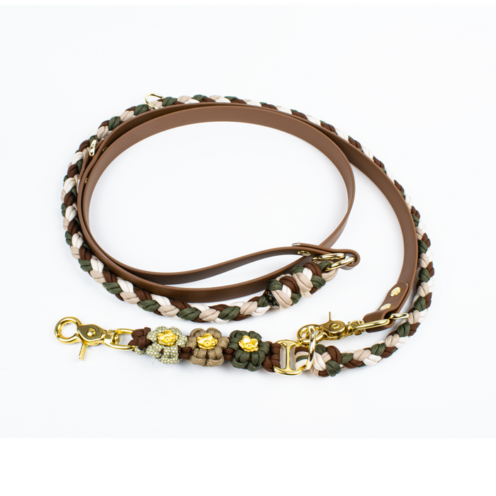 Hundeleine Tierluxe Blumen Biothane Paracord