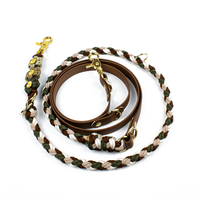 Hundeleine Tierluxe Blumen Biothane Paracord