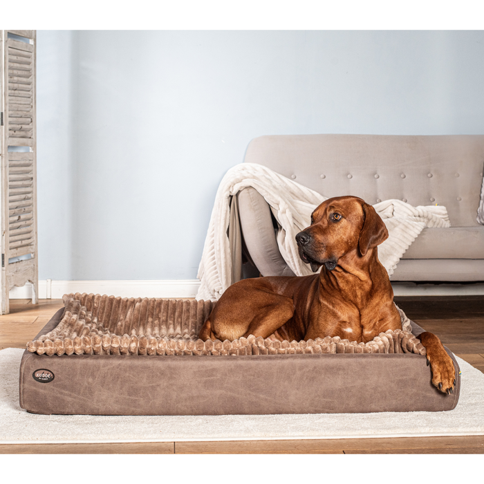 Hundebett KUDDE veganes Wildleder
