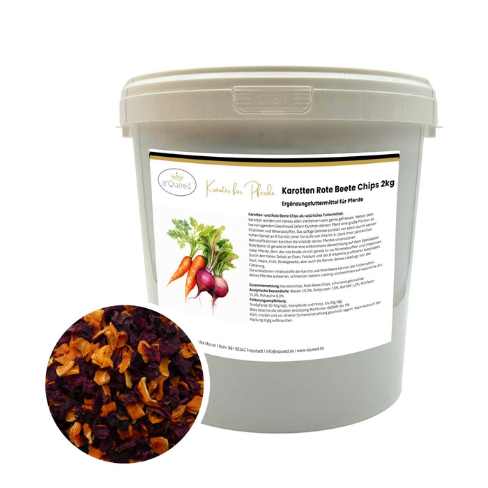 Karotten Rote Beete Chips Mischung für Pferde 2kg