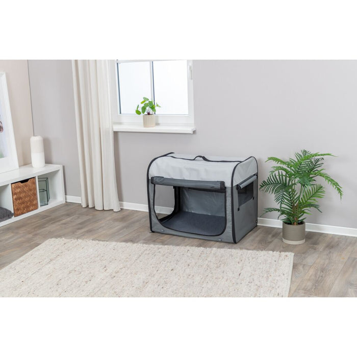 Hundebox Basic, dunkelgrau/hellgrau
