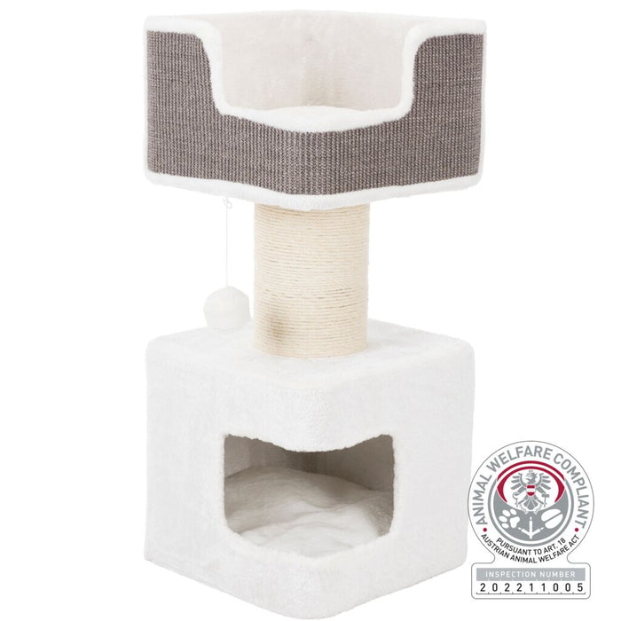 Kratzbaum XXL Ava, weiß/grau