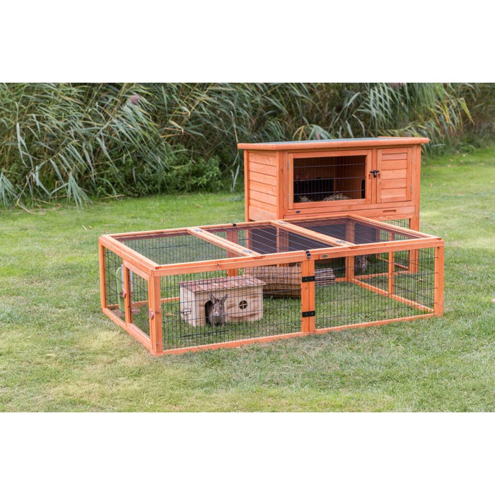 natura Kleintierstall mit Freilaufgehege, braun