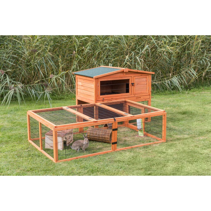 natura Kleintierstall mit Freilaufgehege, braun