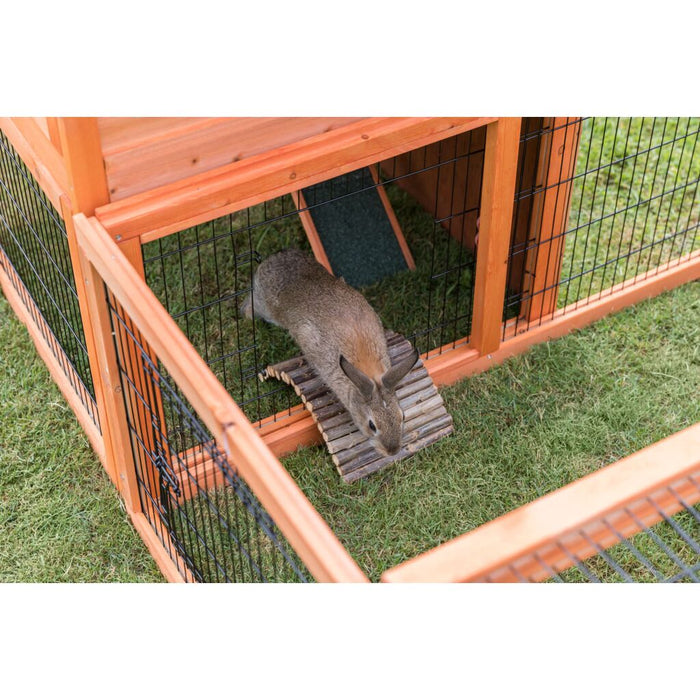 natura Kleintierstall mit Freilaufgehege, braun