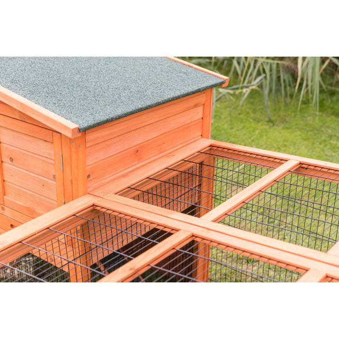 natura Kleintierstall mit Freilaufgehege, braun