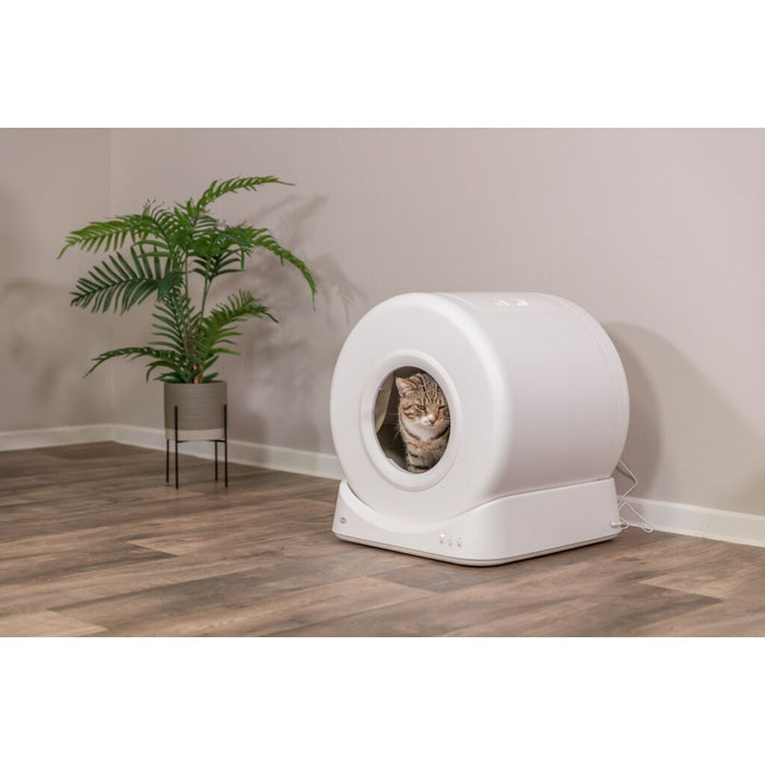 Smarte Katzentoilette, Kunststoff, weiß