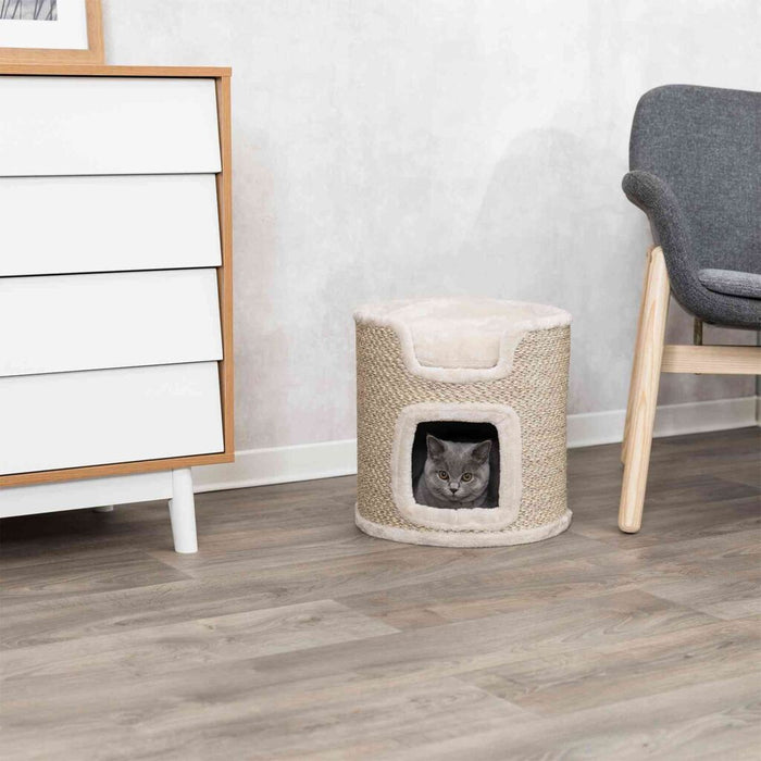 Cat Tower Ria, lichtgrau/natur