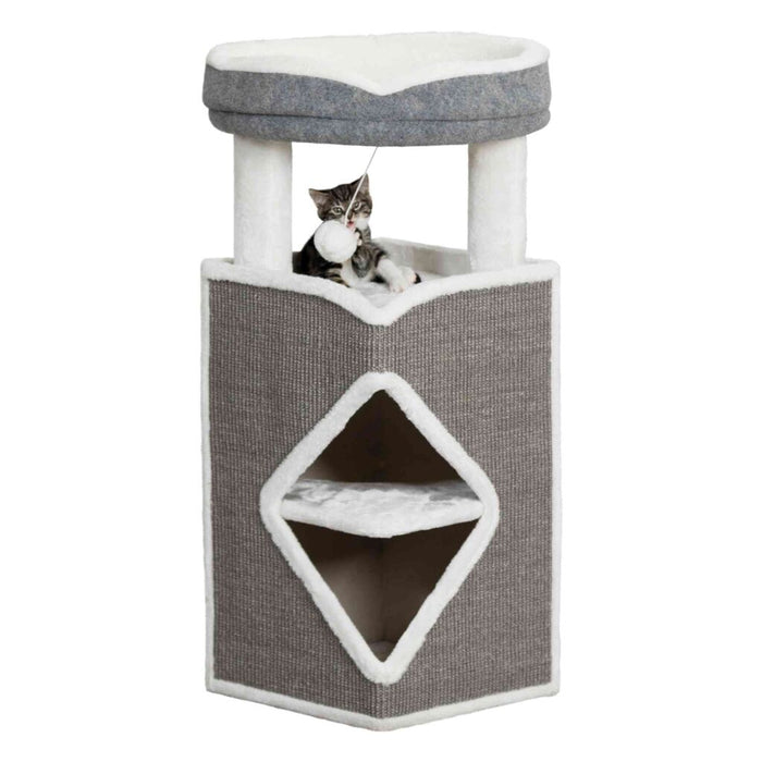 Cat Tower Arma, grau/weiß