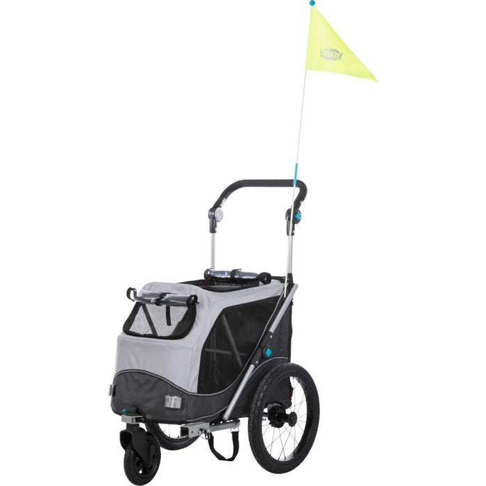 Fahrrad-Anhänger, Schnell-Falt-Funktion, grau