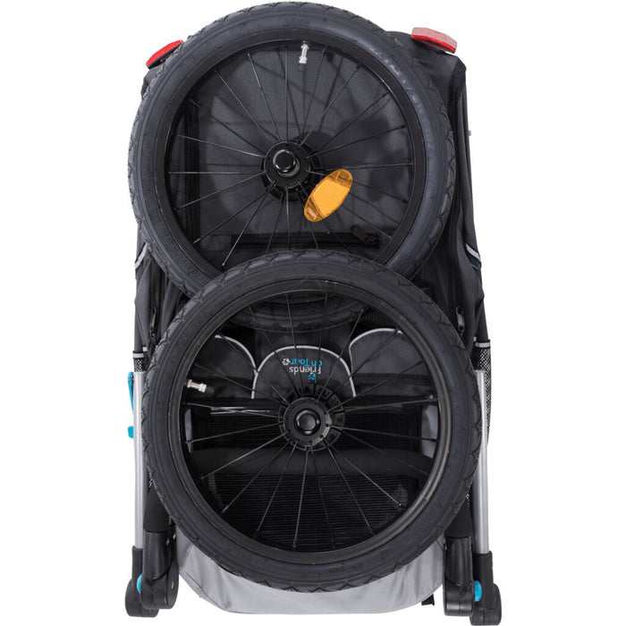 Fahrrad-Anhänger, Schnell-Falt-Funktion, grau