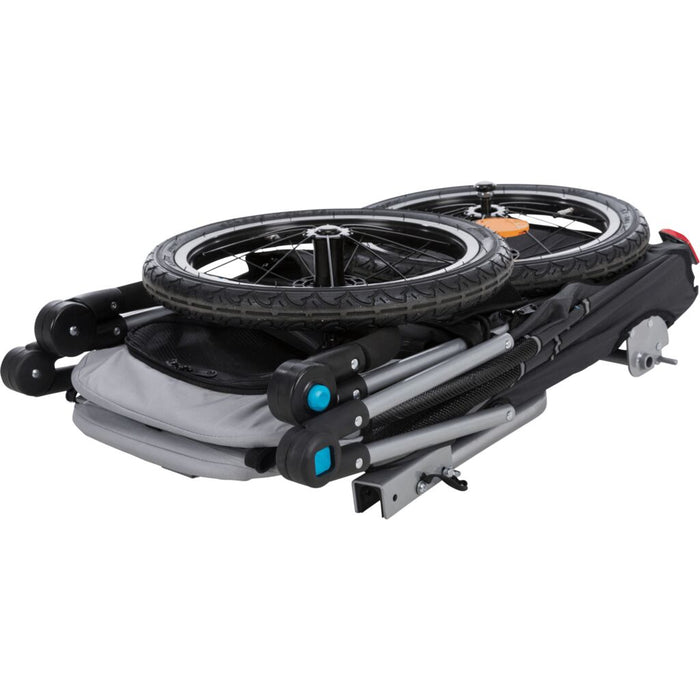 Fahrrad-Anhänger, Schnell-Falt-Funktion, grau