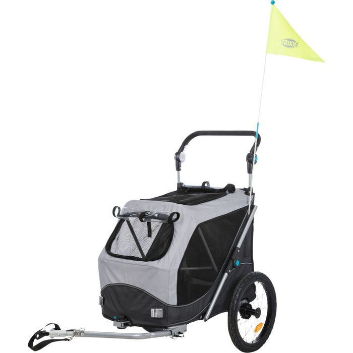 Fahrrad-Anhänger, Schnell-Falt-Funktion, grau