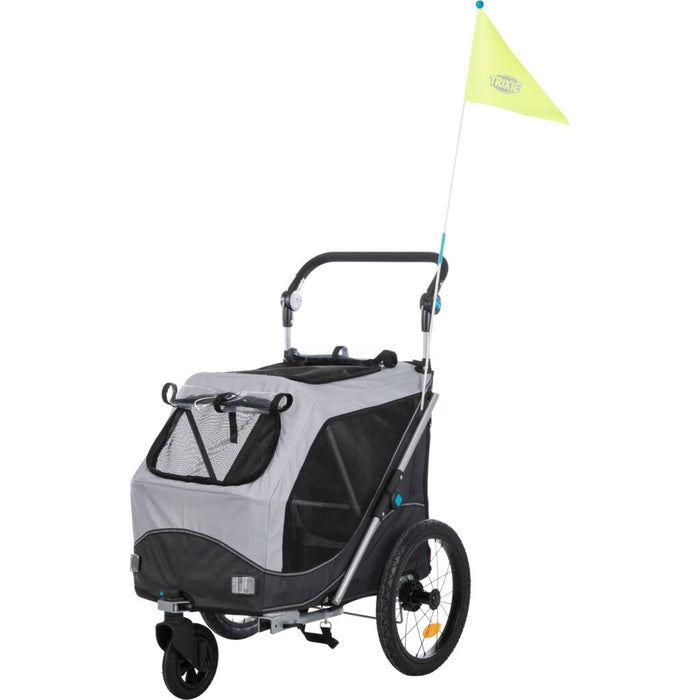 Fahrrad-Anhänger, Schnell-Falt-Funktion, grau