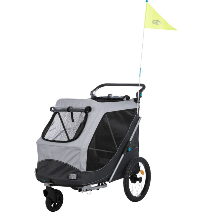 Fahrrad-Anhänger, Schnell-Falt-Funktion, grau