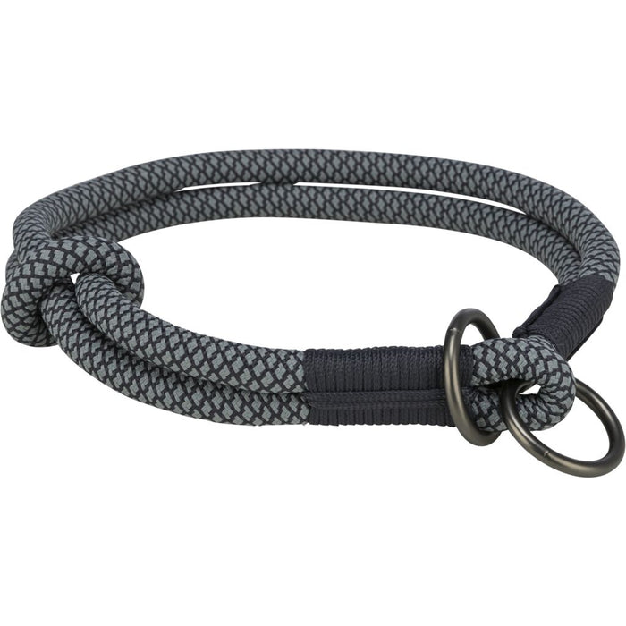 Soft Rope Zug-Stopp-Halsband, schwarz/grau