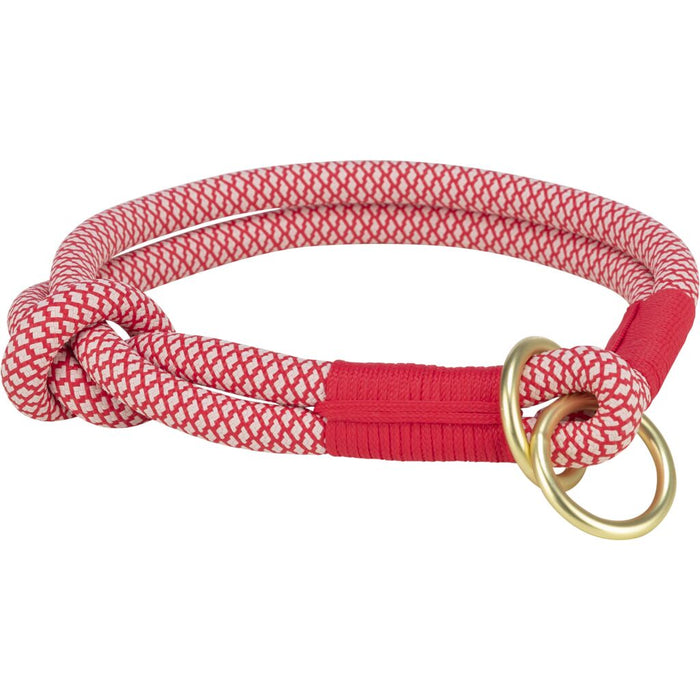 Soft Rope Zug-Stopp-Halsband, rot/creme
