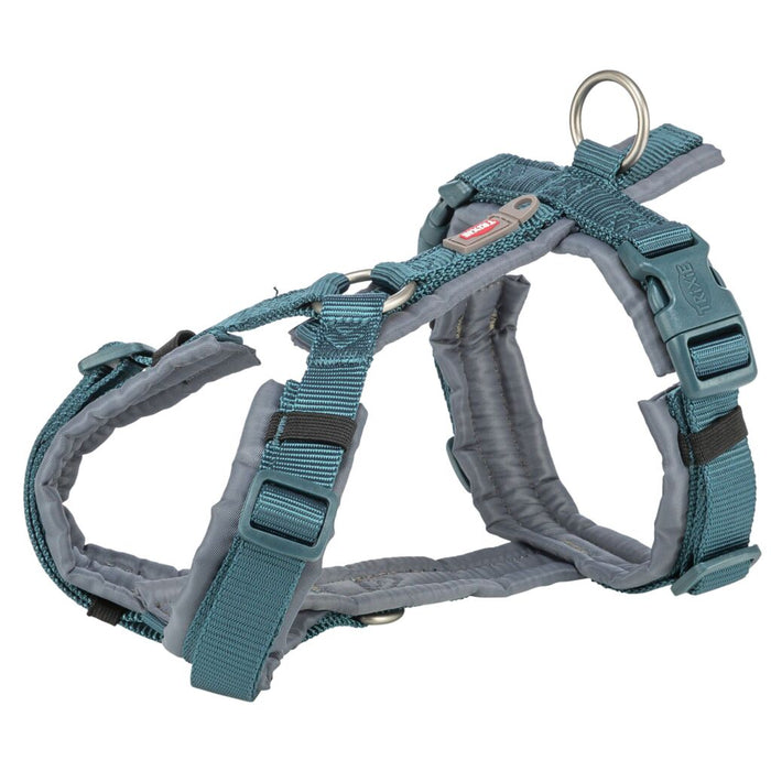 Premium Trekking Geschirr, petrol/grafit