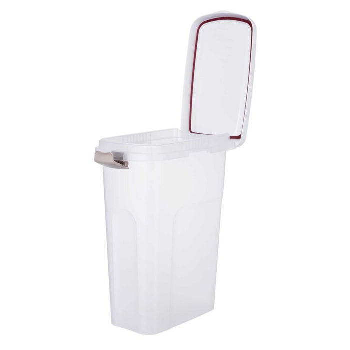 Tonne, luftdicht verschließbar, Kunststoff, transparent-weiß/weiß