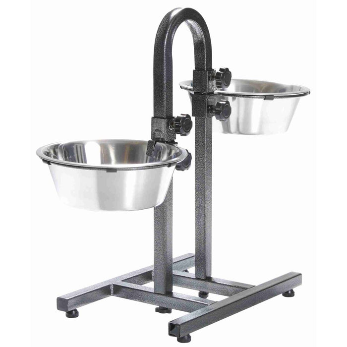 Hundebar, höhenverstellbar, Edelstahl/Metall