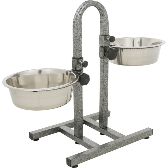 Hundebar, höhenverstellbar, Edelstahl/Metall