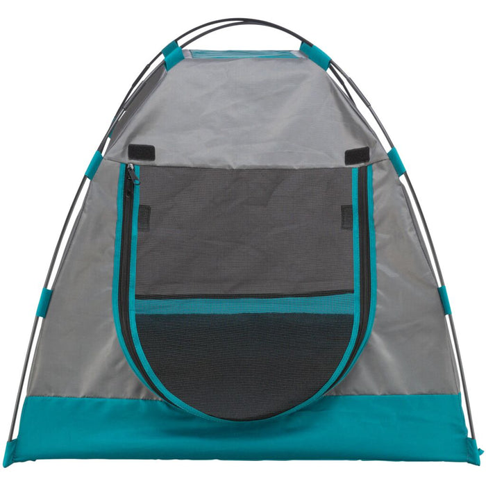 Zelt für Hunde, dunkelgrau/petrol