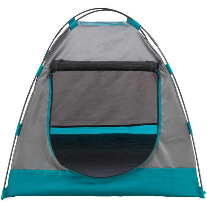 Zelt für Hunde, dunkelgrau/petrol