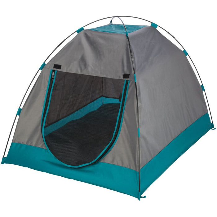 Zelt für Hunde, dunkelgrau/petrol