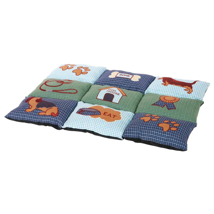 Liegematte Patchwork, blau/grün