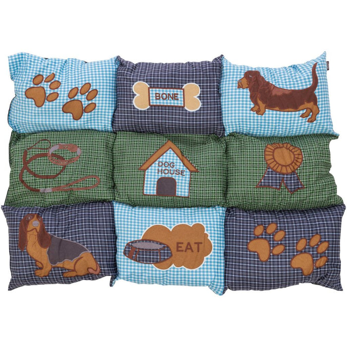 Liegematte Patchwork, blau/grün