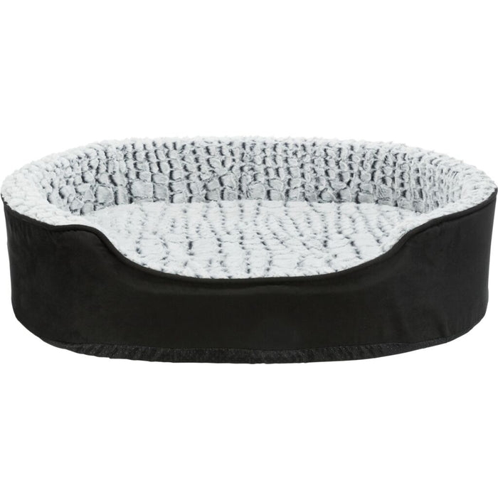 Vital Bett Lino, oval, schwarz/grau