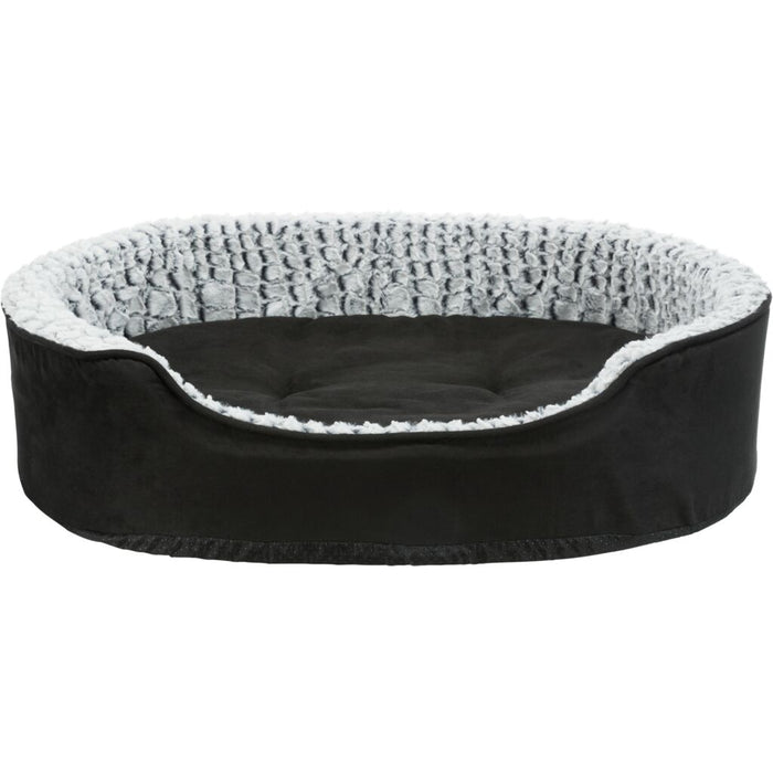 Vital Bett Lino, oval, schwarz/grau