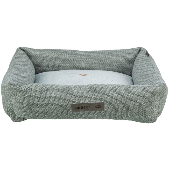 Bett Viviana, eckig, blau-grau