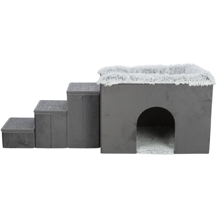 Höhle Harvey mit Treppe, grau/weiß-schwarz