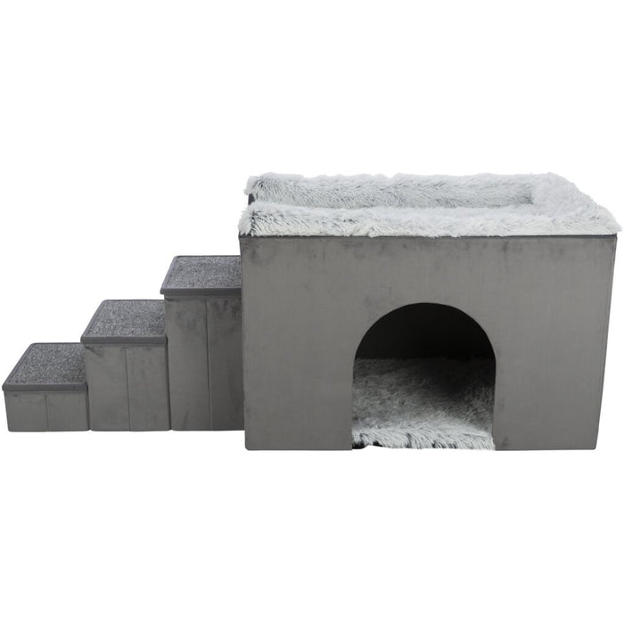 Höhle Harvey mit Treppe, grau/weiß-schwarz